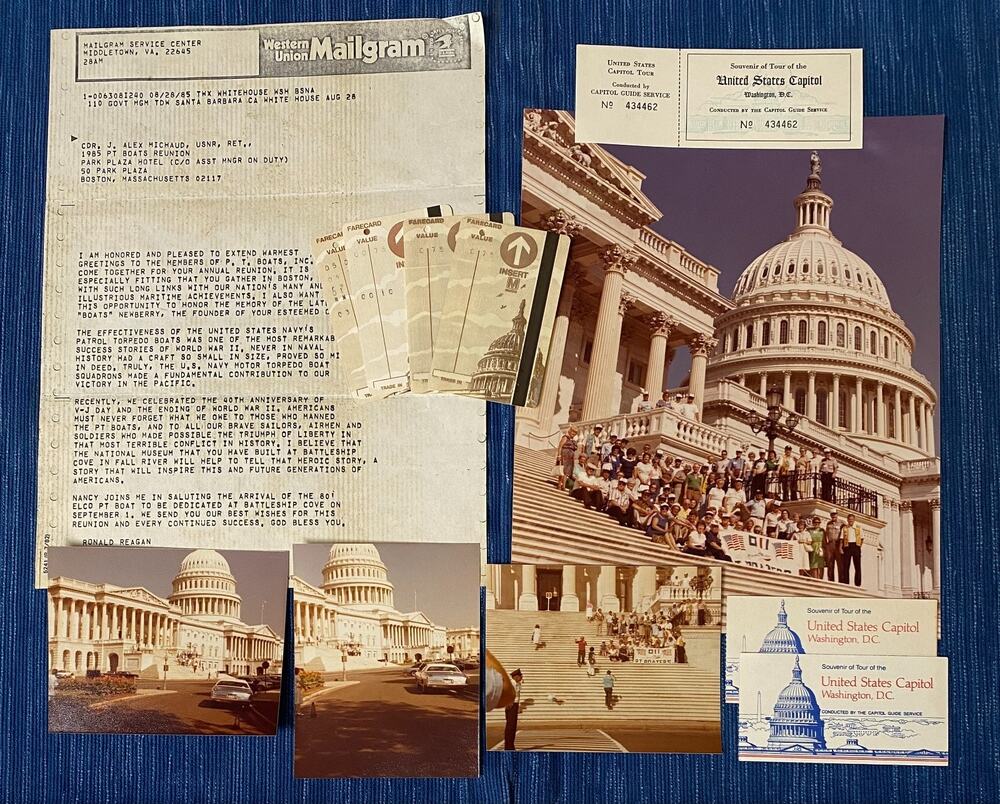 Vintage 1980's Military Photo Lot Washington D.C. Capitol WWII PT Boat Reunion